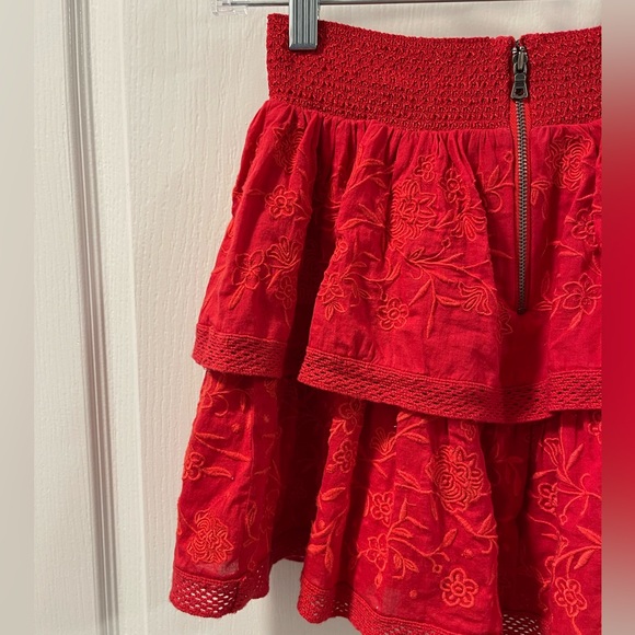 NEW Alice & Olivia mini skirt - Red * NWT - Picture 5 of 11